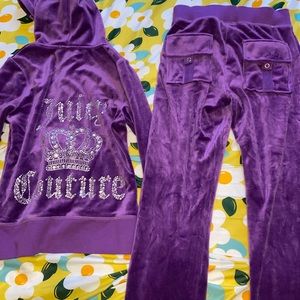 Juicy Couture Velour Tracksuit Size Xs Purple